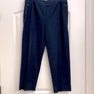 Ralph Lauren Women’s 14 Navy Pants Cotton straight leg old Money Quiet luxury